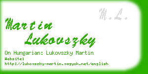 martin lukovszky business card